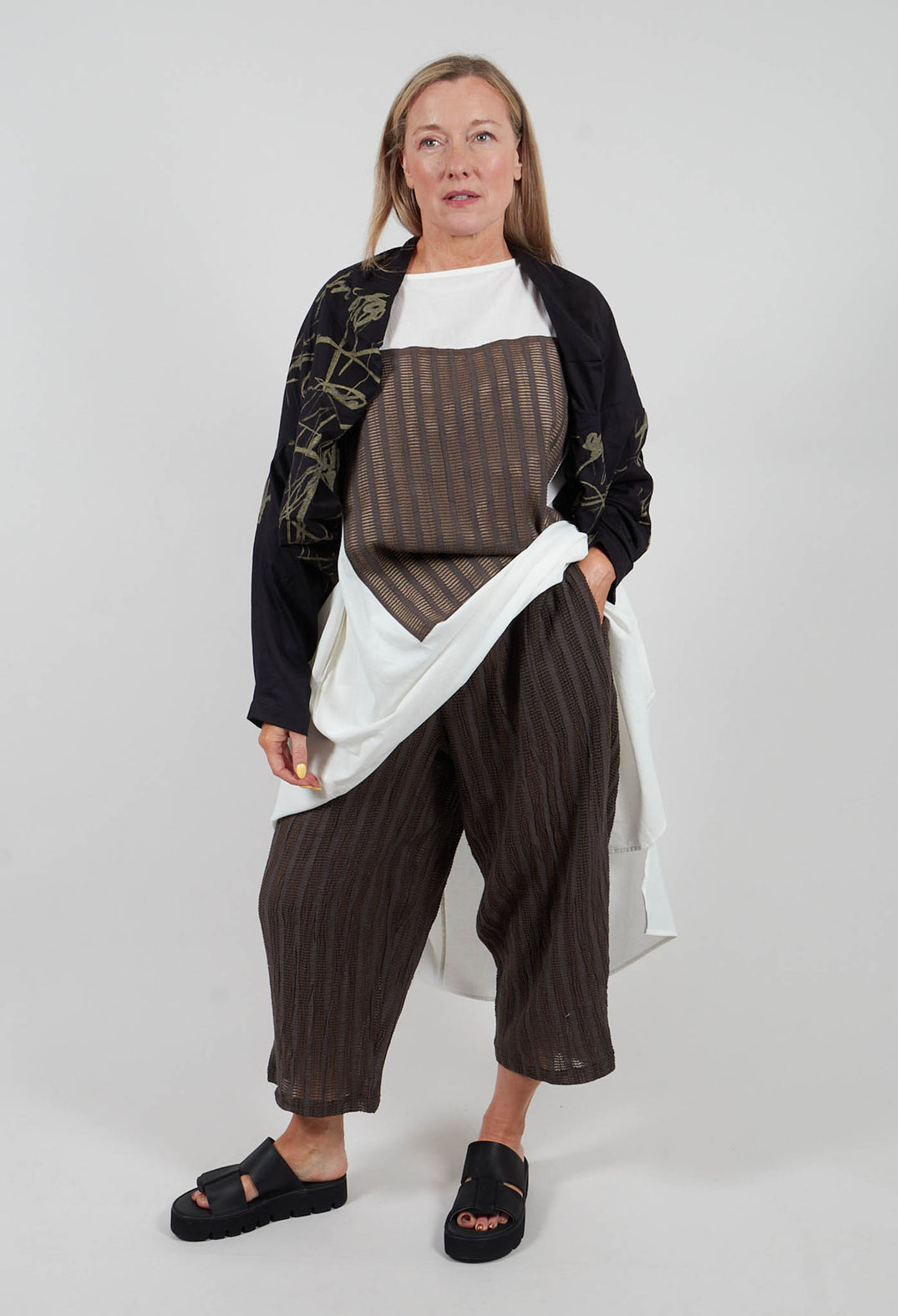 Wide Leg Trouser in Grey