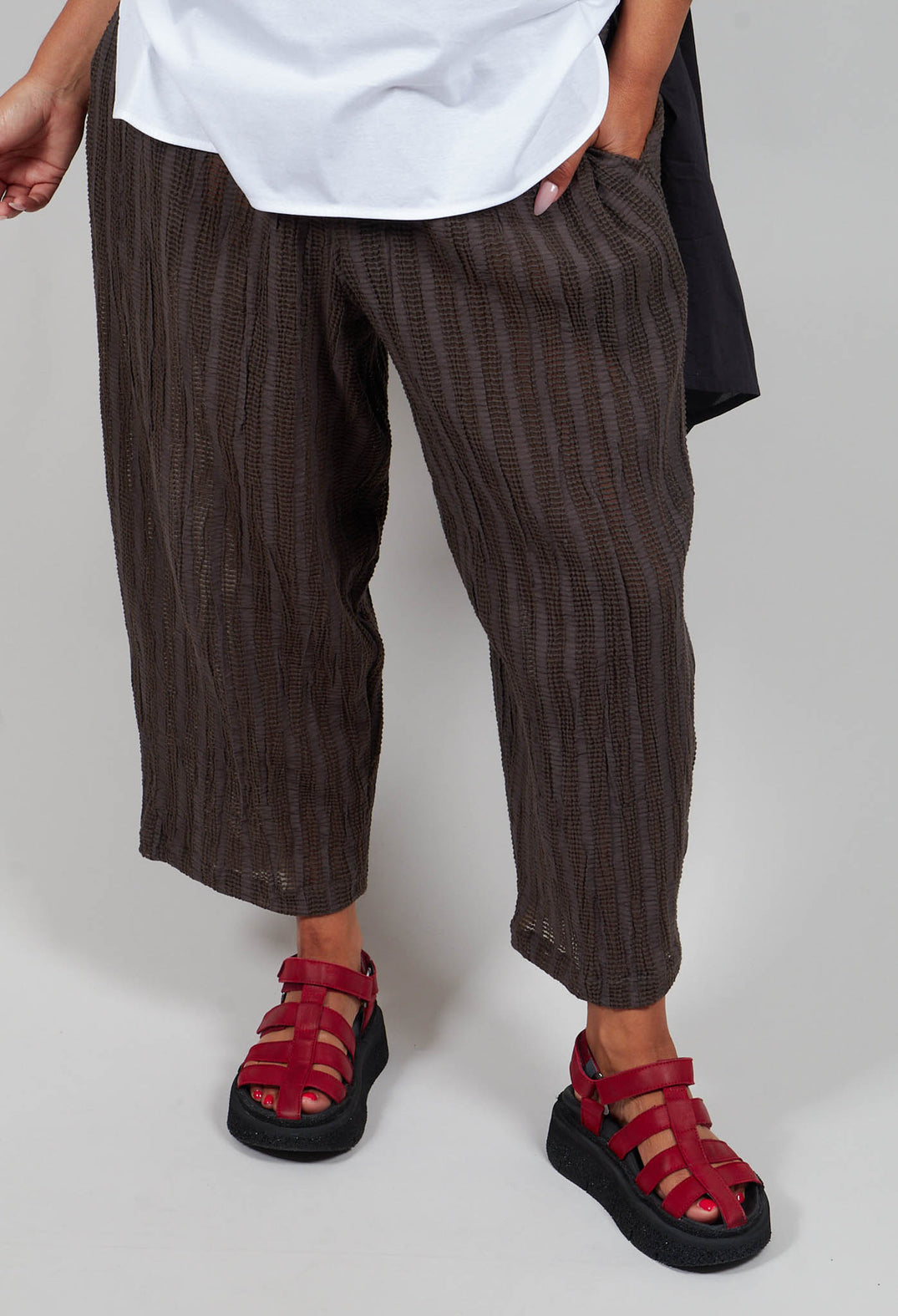 Wide Leg Trouser in Grey