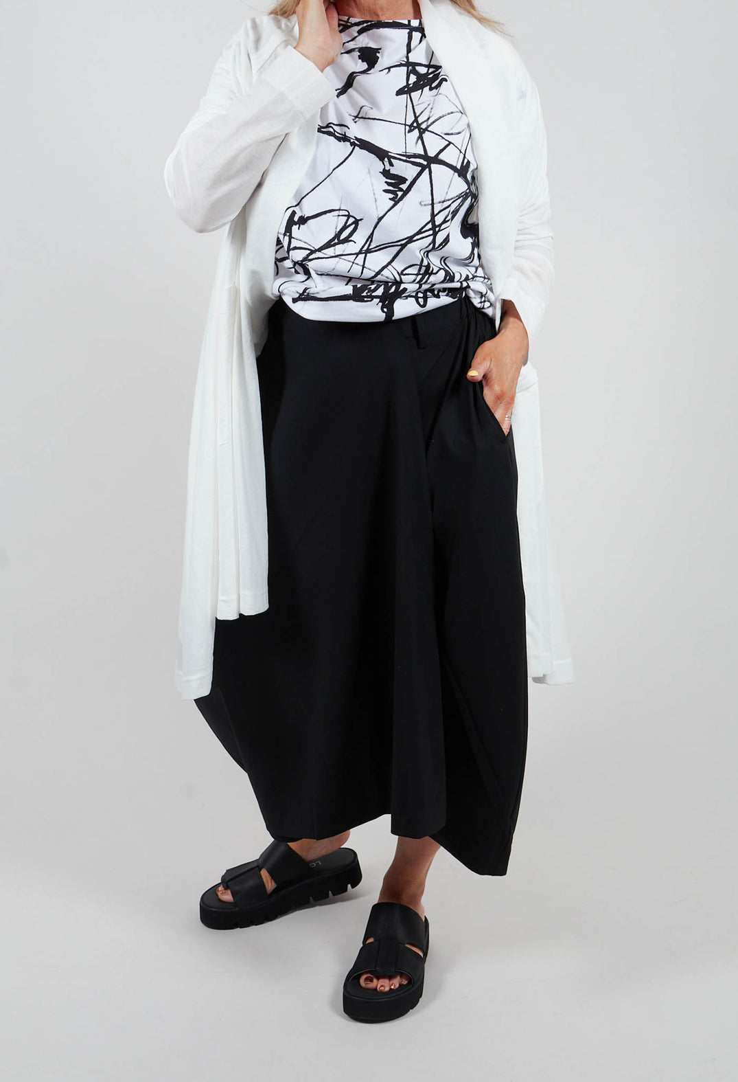 Skirt Trouser in Black
