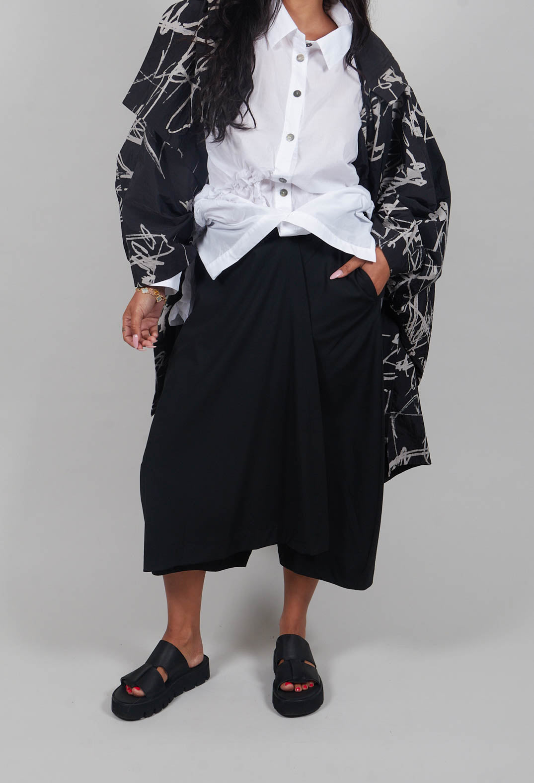 Skirt Trouser in Black