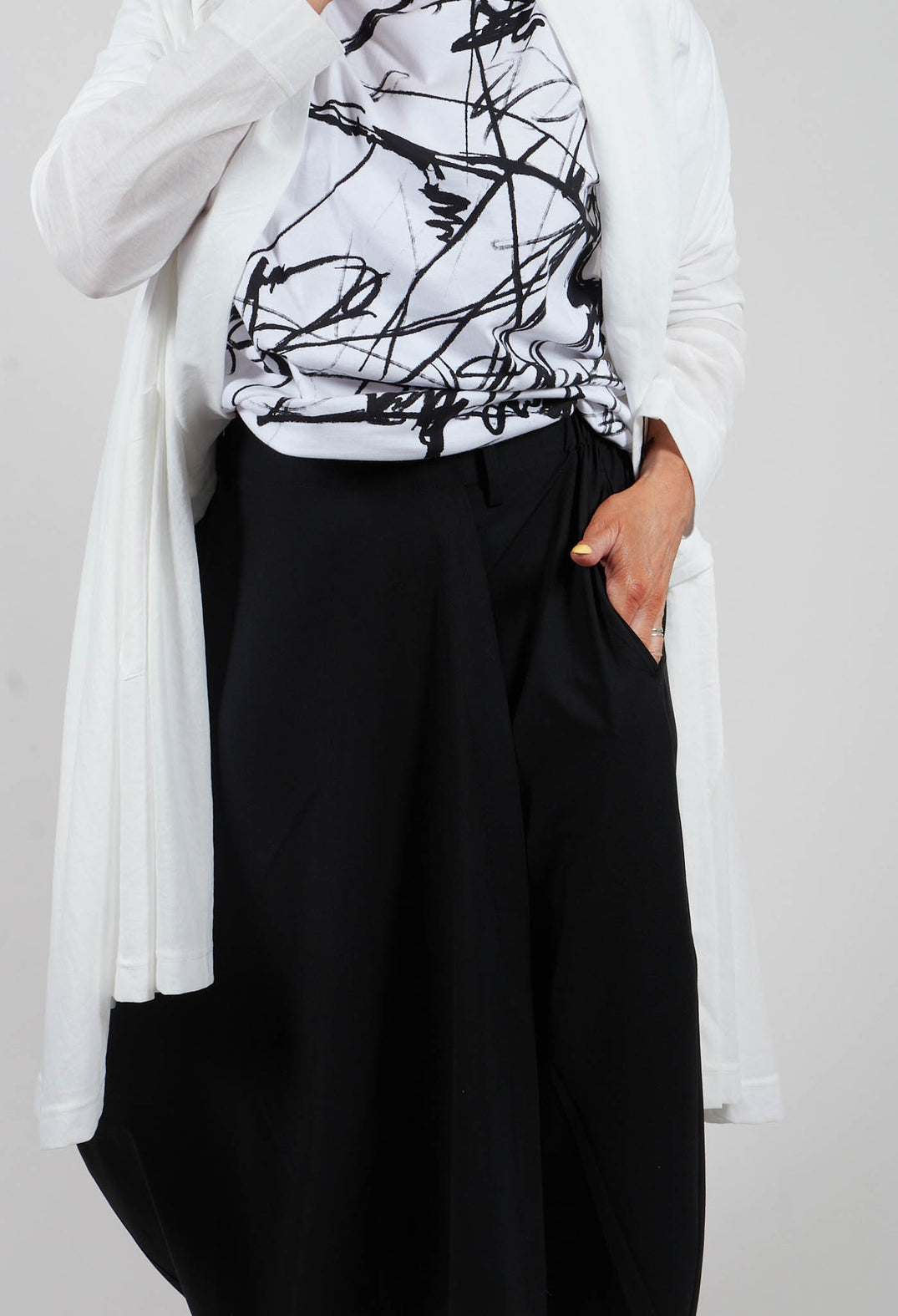 Skirt Trouser in Black