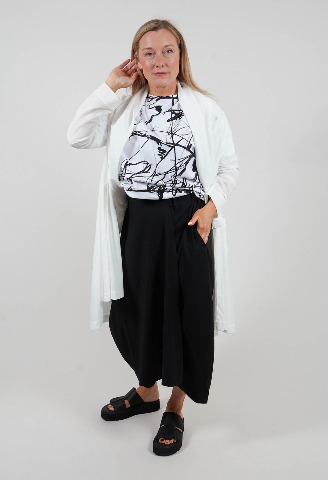 Skirt Trouser in Black