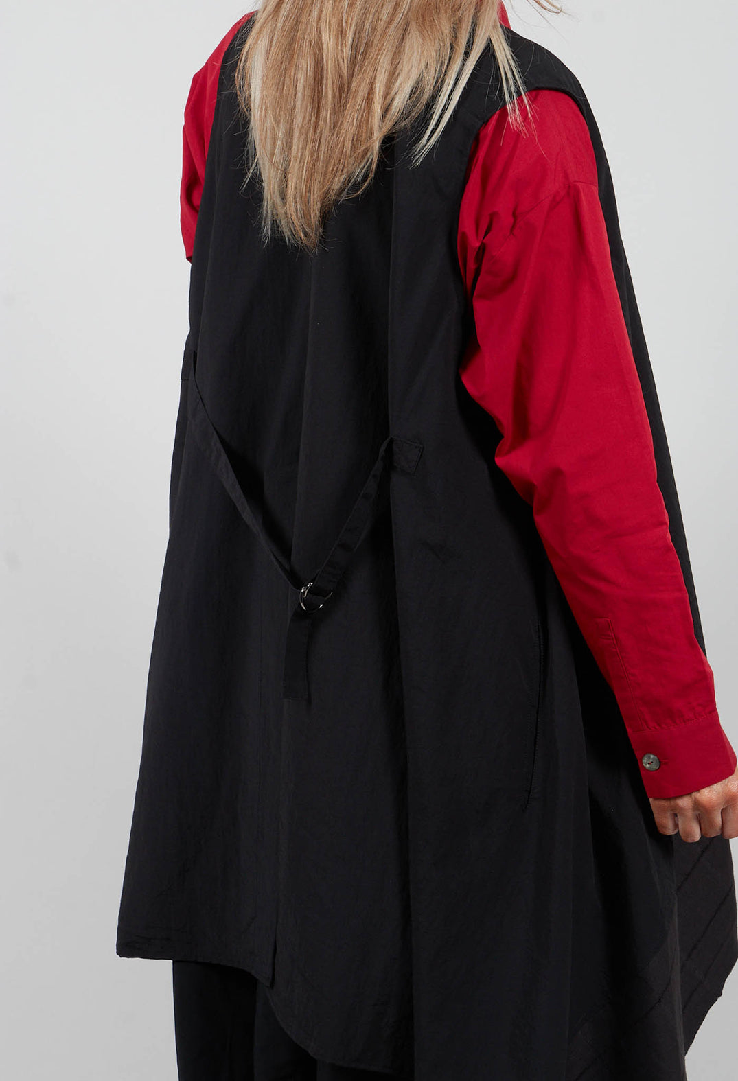 Sleeveless Longline Top in Black
