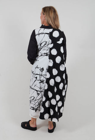 Scribble Dress in White