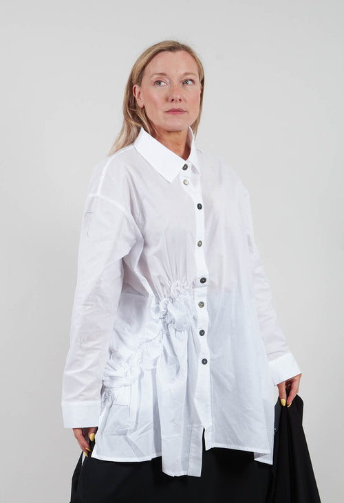 Ruffle Shirt in White