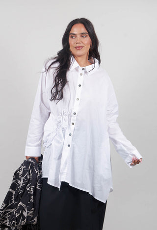 Ruffle Shirt in White