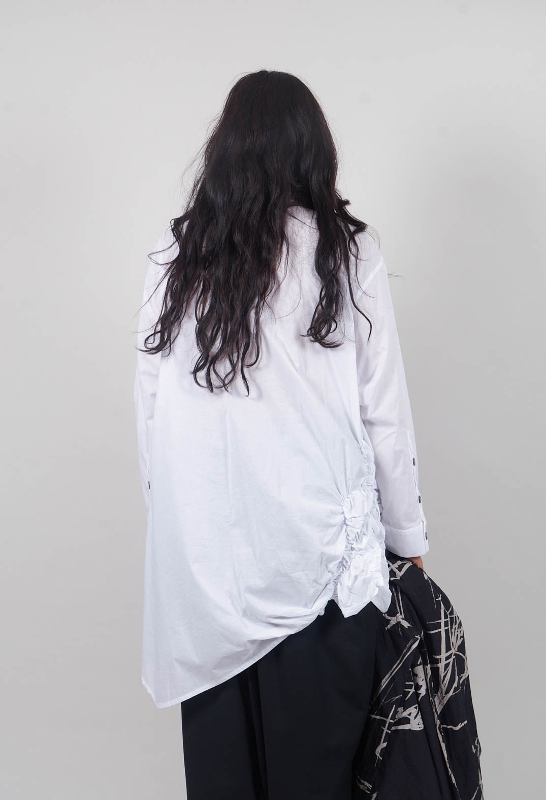 Ruffle Shirt in White