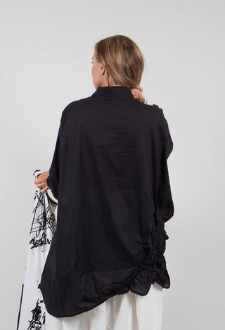Ruffle Shirt in Black