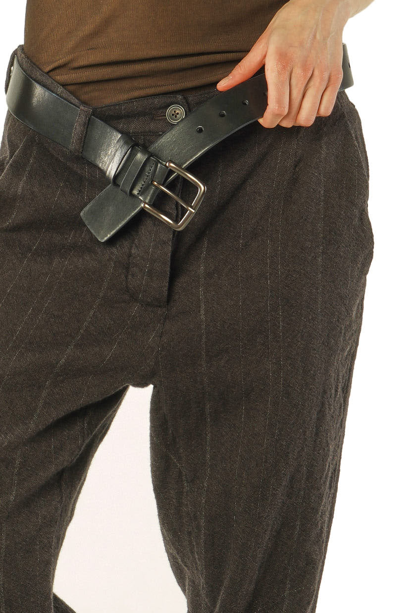 PRE-ORDER - Drop Crotch Trousers in Petrol Stripe - 1020104