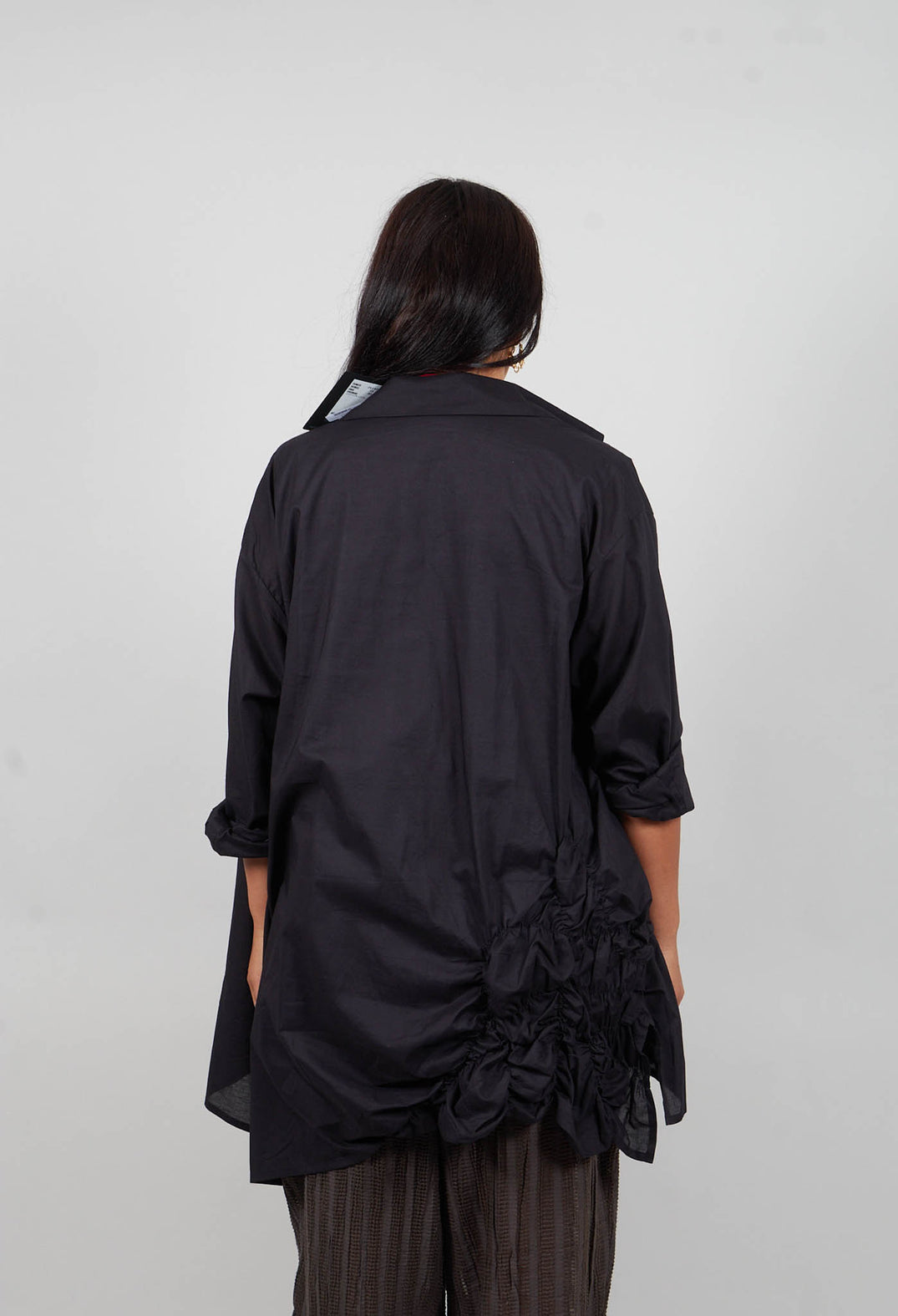Ruffle Shirt in Black