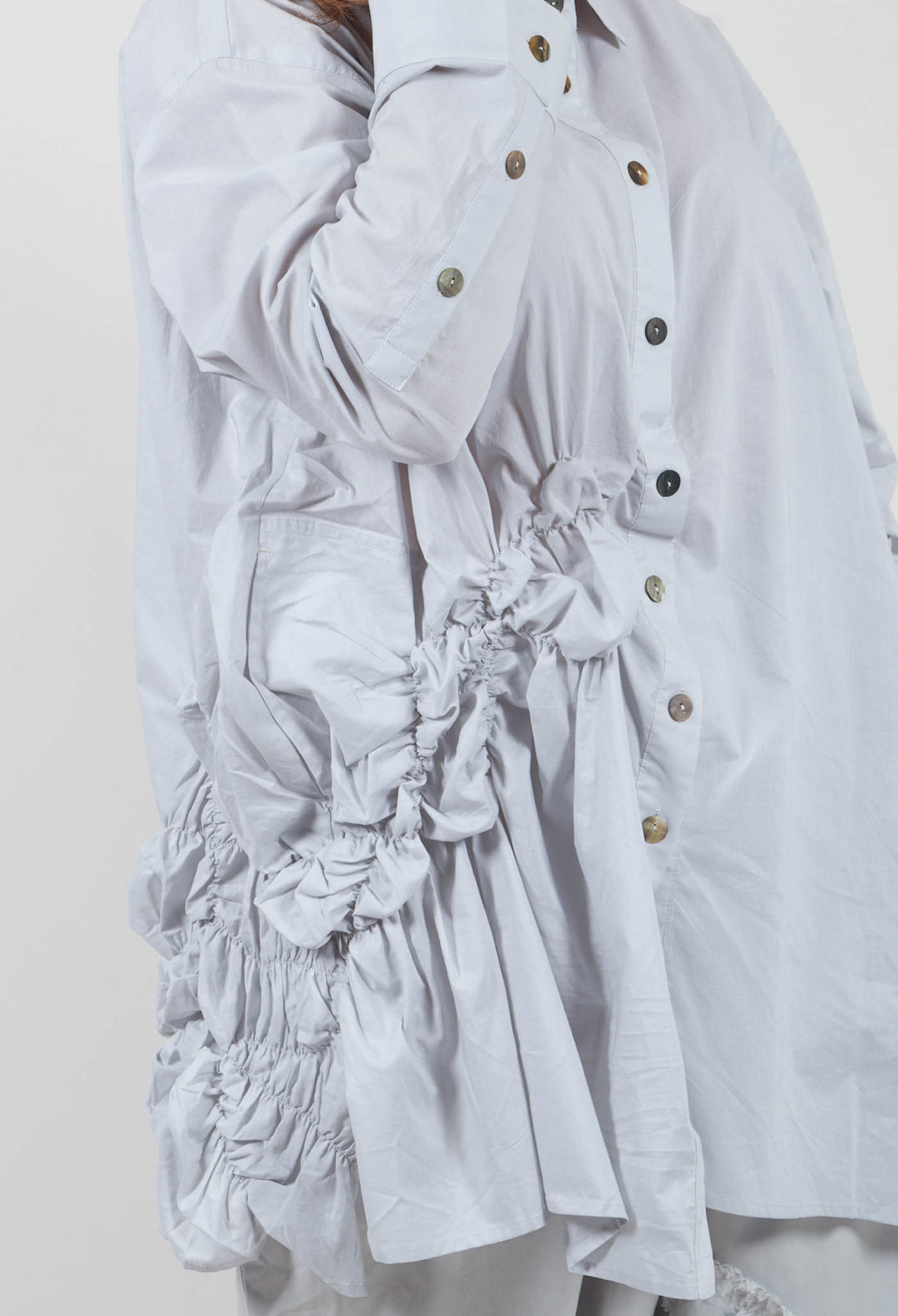 Ruffle Shirt in Blue