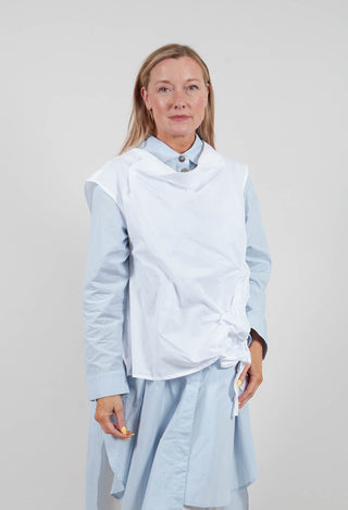 Cowl Neck Shirt in White