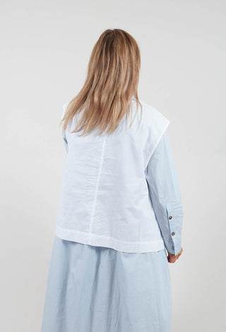 Cowl Neck Shirt in White