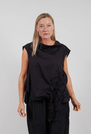 Cowl Neck Shirt in Black