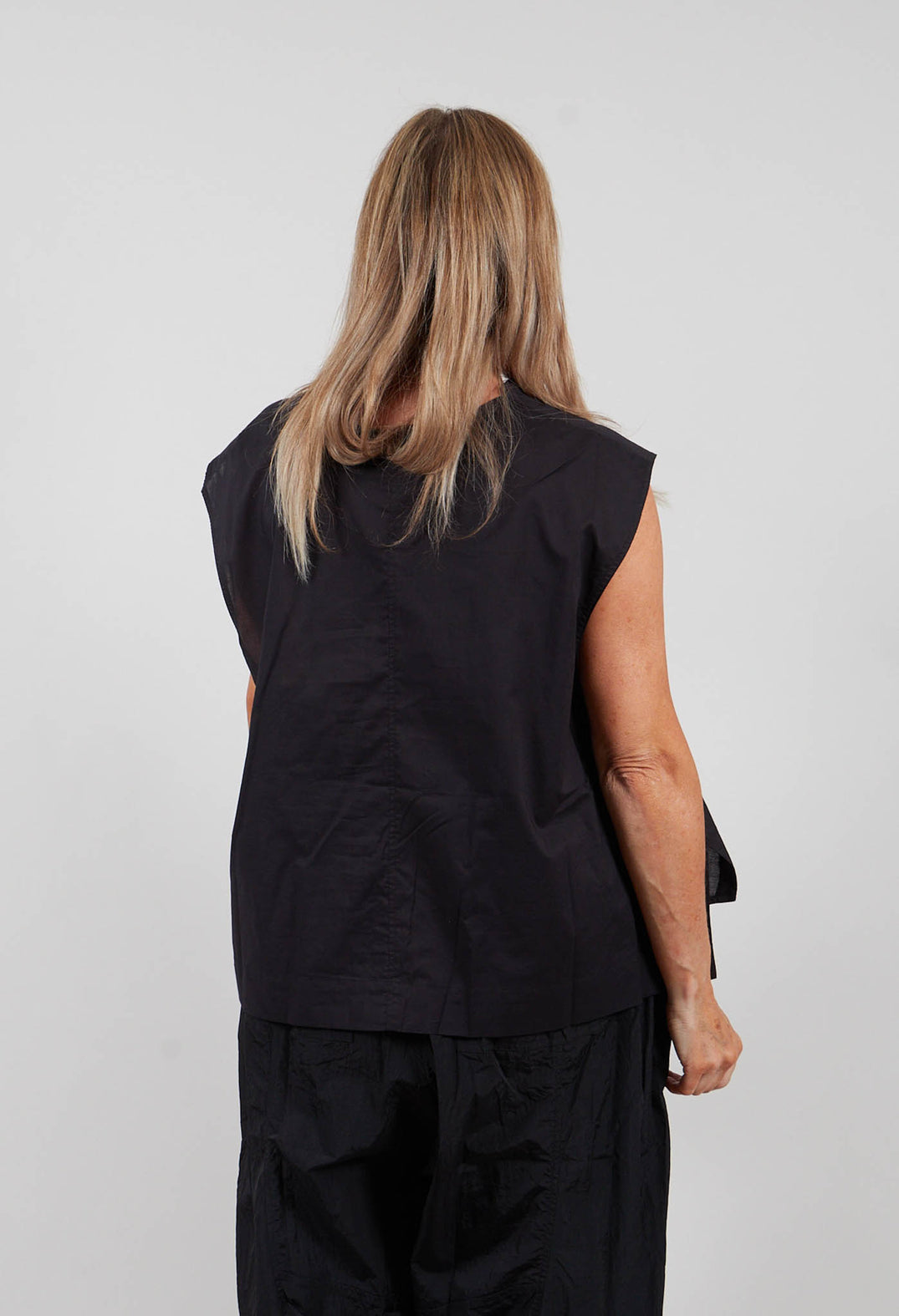 Cowl Neck Shirt in Black