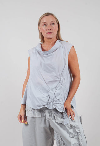 Cowl Neck Shirt in Blue