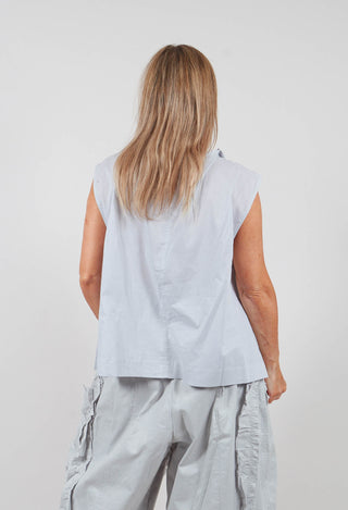 Cowl Neck Shirt in Blue