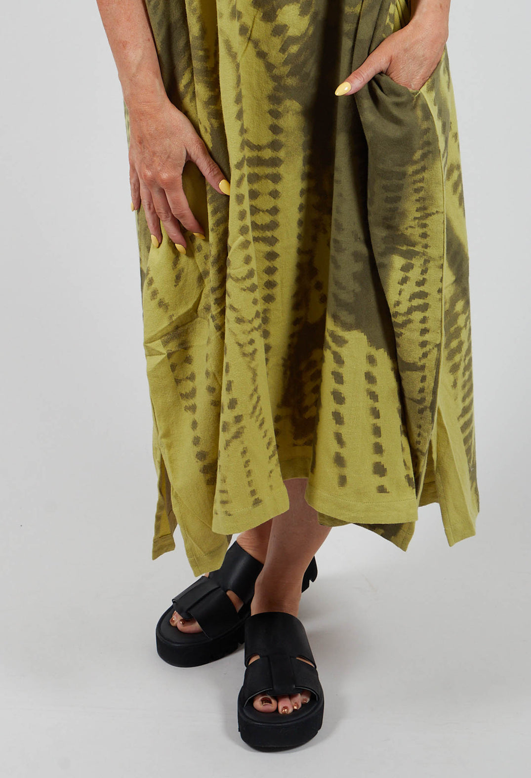 All Over Pattern Dress in Green