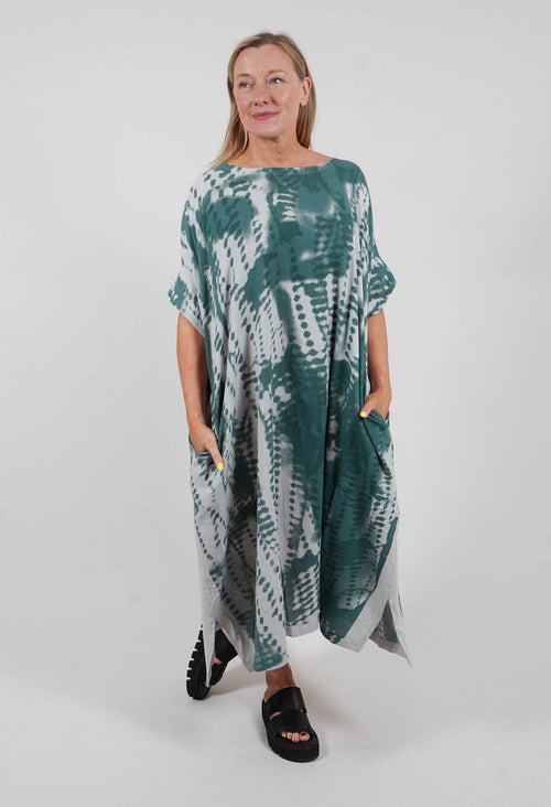 All Over Pattern Dress in Blue