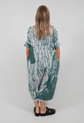 All Over Pattern Dress in Blue