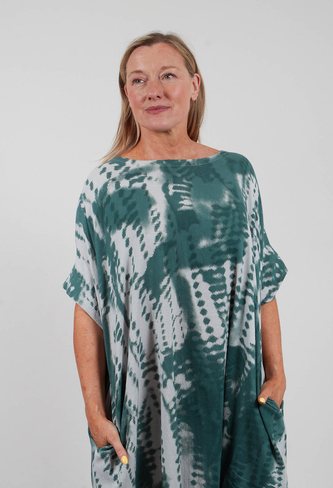 All Over Pattern Dress in Blue