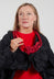 Knotted Double Strand Necklace in Red