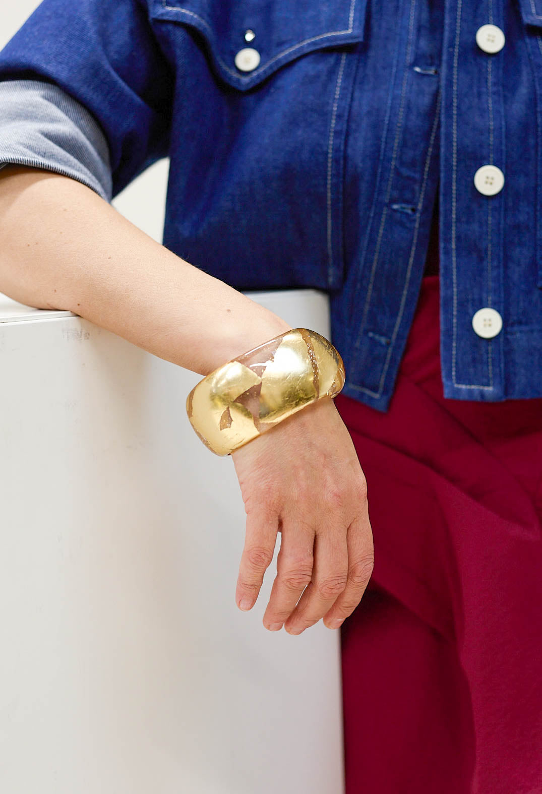 Irregular Shaped Bracelet in Gold