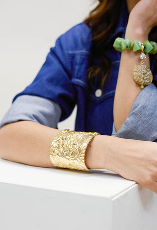 Rilievo Tall Bracelet in Gold