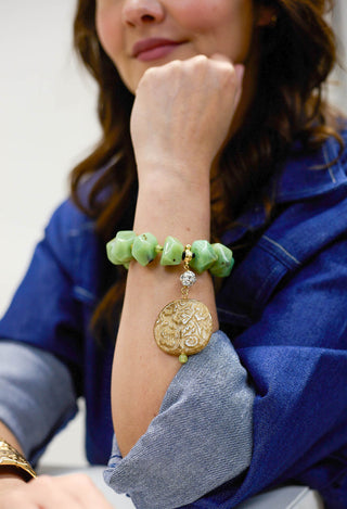Beato Bracelet with Little Pendant in Green