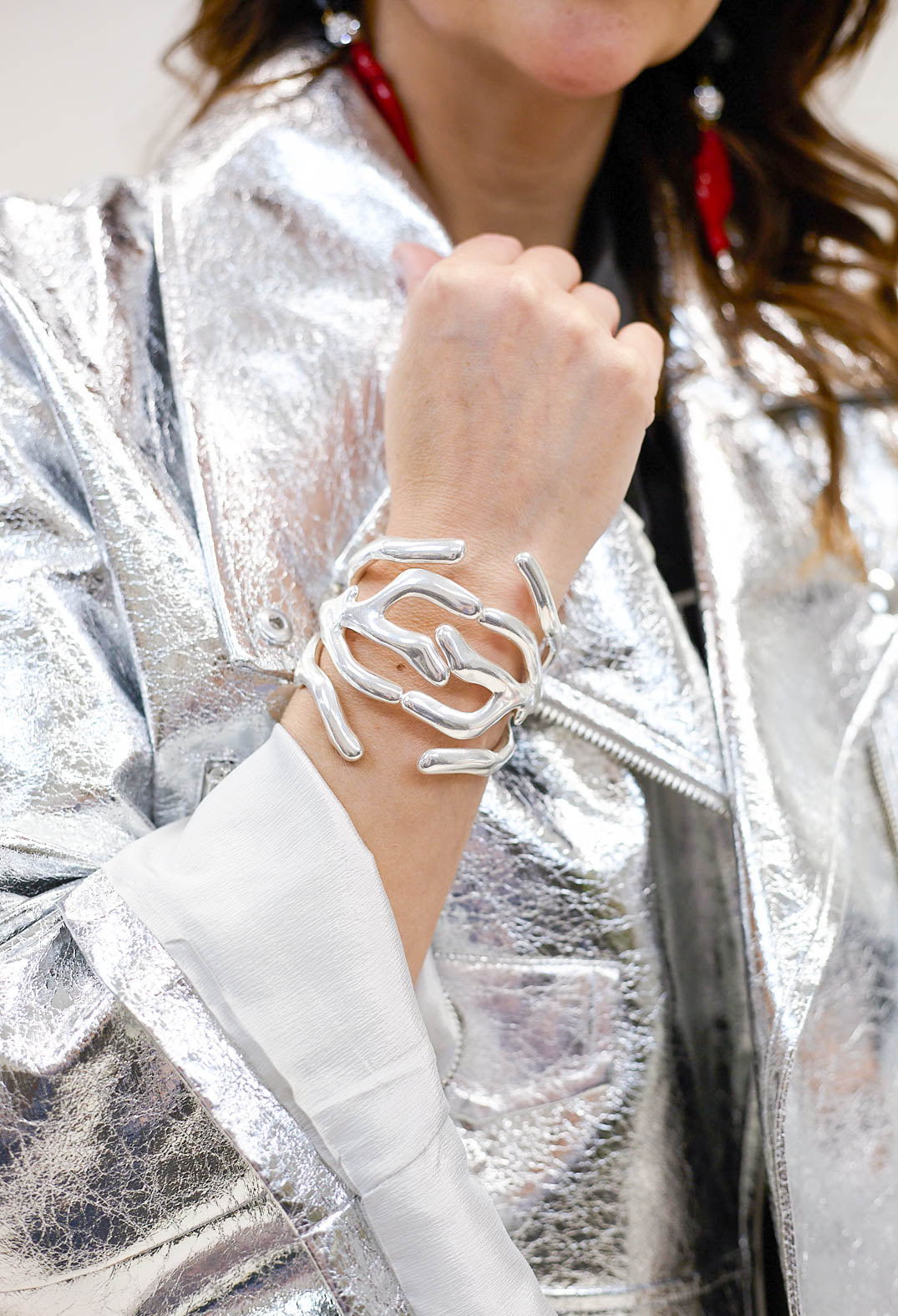 Coloured Branches Bracelet in Silver