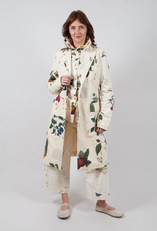 Waxed Hem Coat in Les Fruits