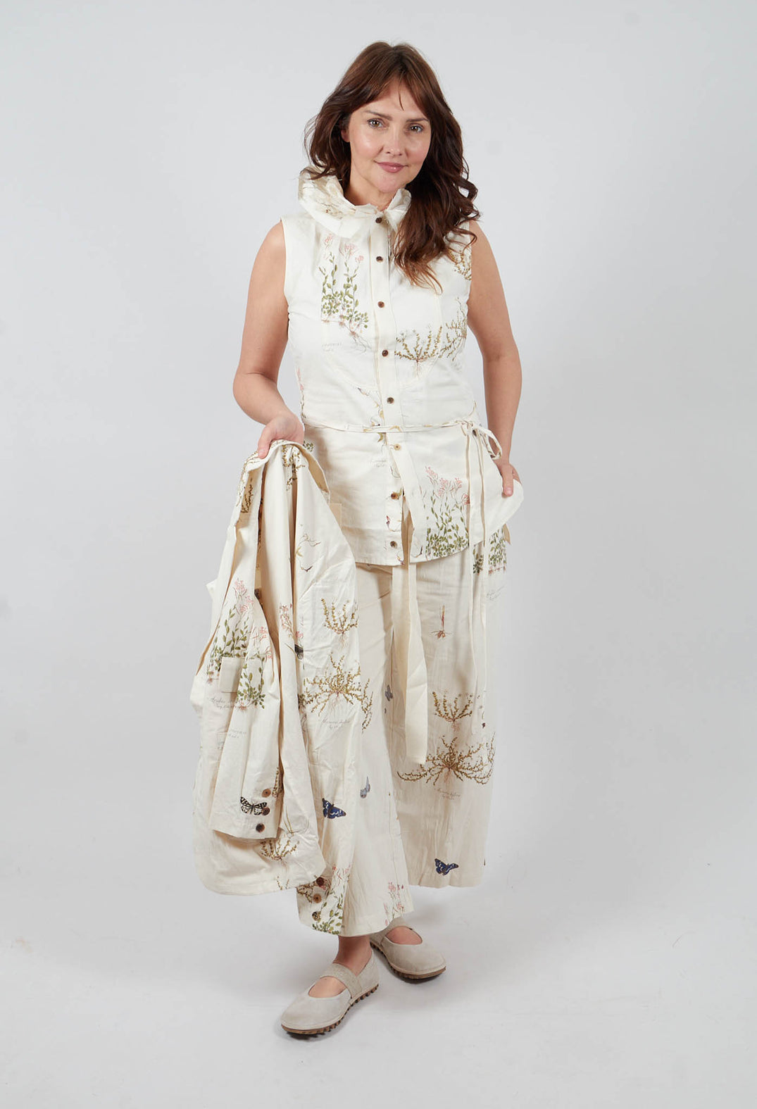 Ruffle Top in Jardin D'Ete