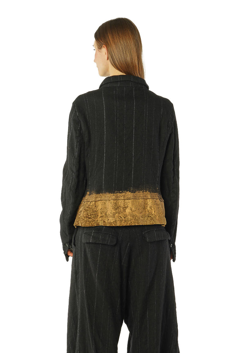 PRE-ORDER - Double Breasted Jacket in Black Stripe - 1021111
