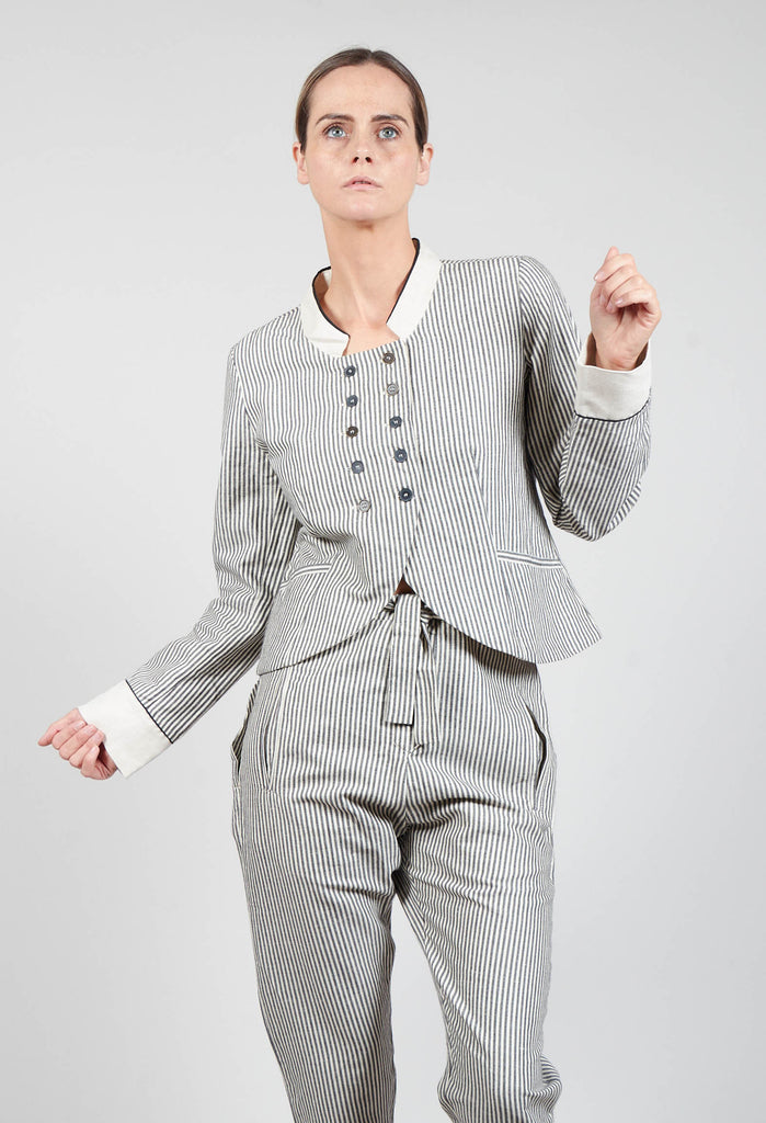 Striped Double Breasted Jacket in Unique