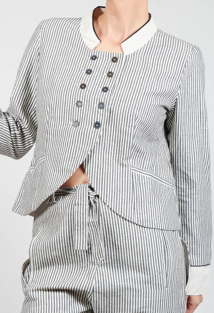Striped Double Breasted Jacket in Unique