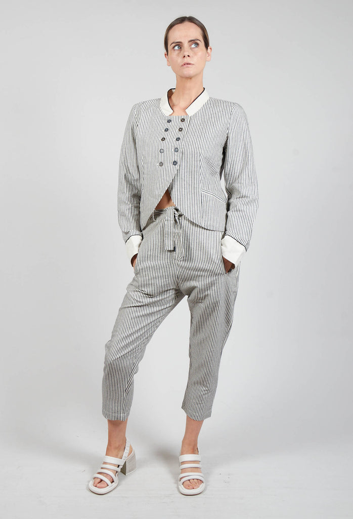 Striped Double Breasted Jacket in Unique