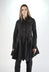 PRE-ORDER - Coat with Frilled Hem in Turf Wash (Pictured in Turf Black) - 1031206