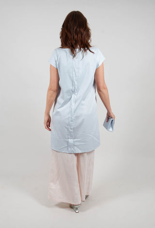 Oversized Tailored Dress with Pockets in Blue