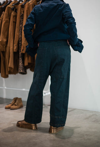 PRE-ORDER - Drop Crotch Jeans in Umbra Gold (Pictured in Petrol Gold) - 1040146