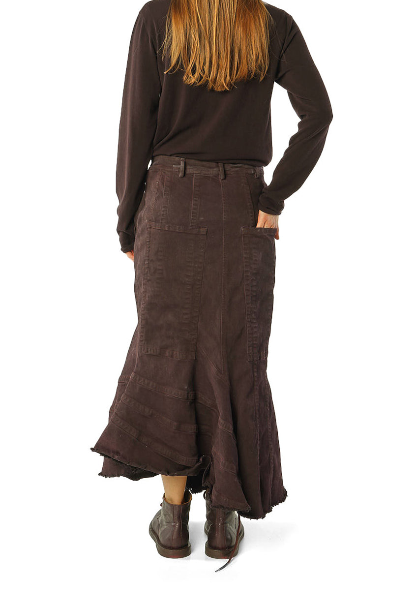 PRE-ORDER - Flared Hem Maxi Skirt in Purple Cloud - 1040304