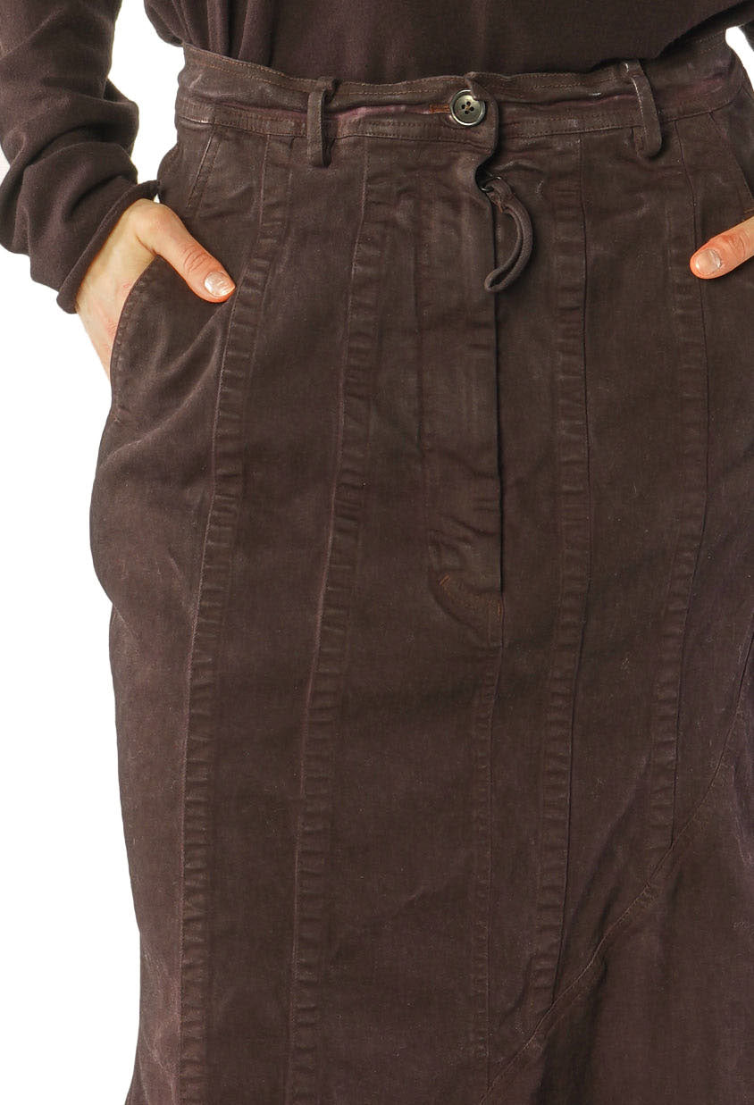PRE-ORDER - Flared Hem Maxi Skirt in Purple Cloud - 1040304