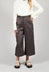Cropped Wide Fit Striped Tailored Trousers in Balinese Fango