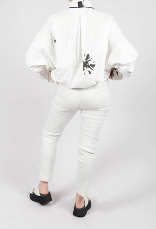 Stretch Ankle Grazor Trousers in Efesto Avorio