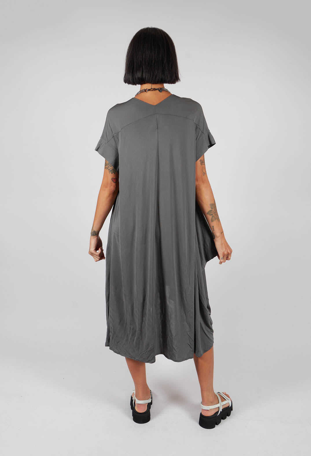 Hankercheif Dress in Toyger Argilla