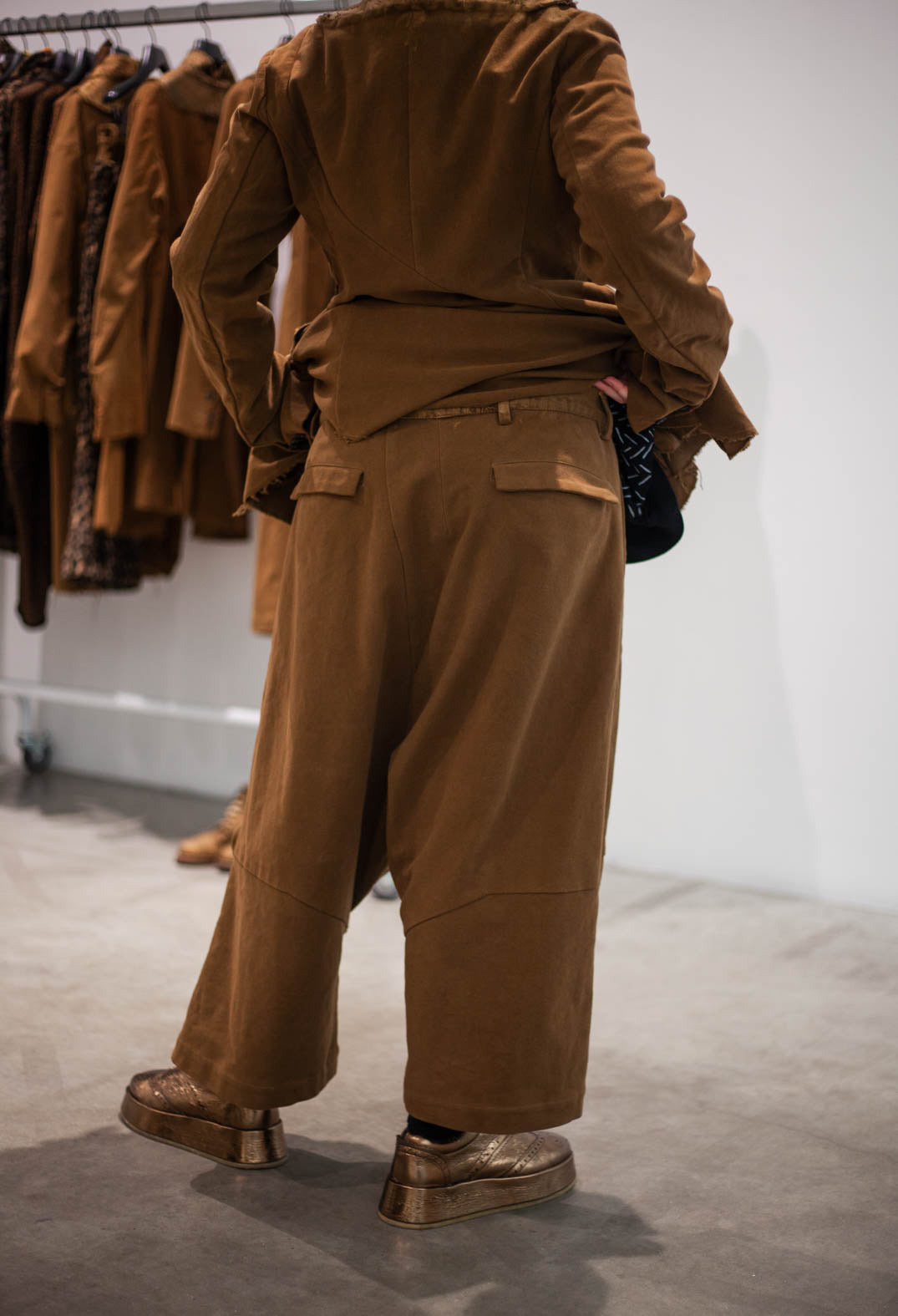 PRE-ORDER - Double Waistband Trousers in Gold - 1050103