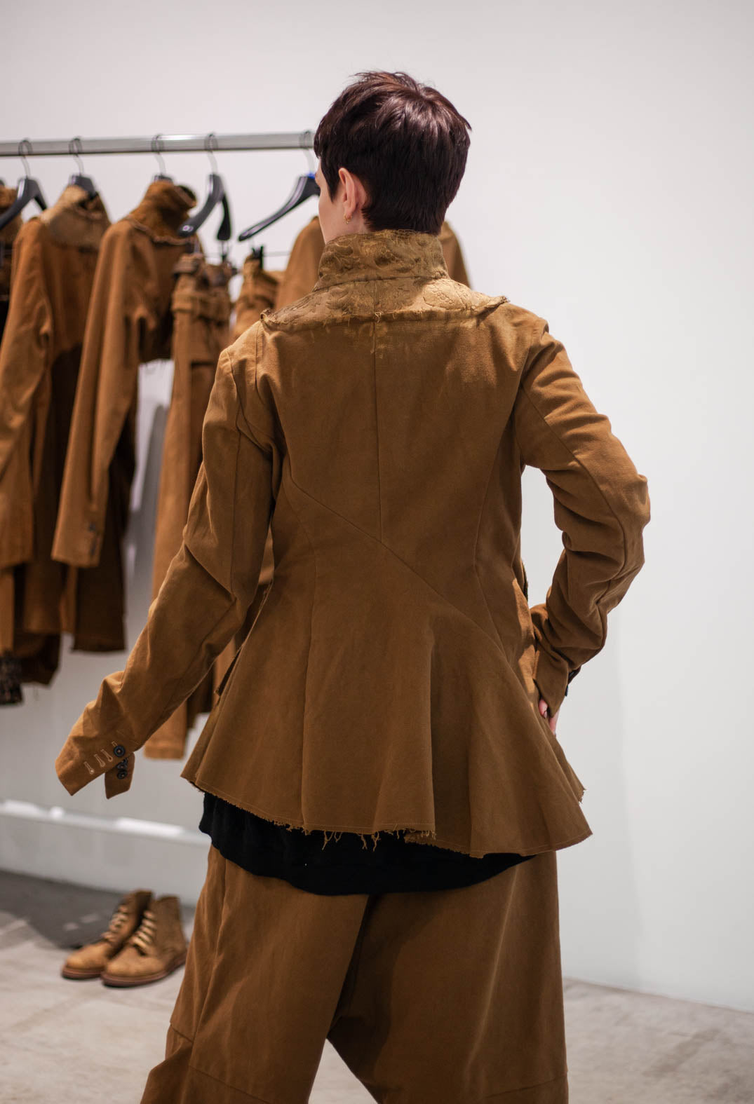 PRE-ORDER - Jacquard Front Jacket in Gold - 1051104