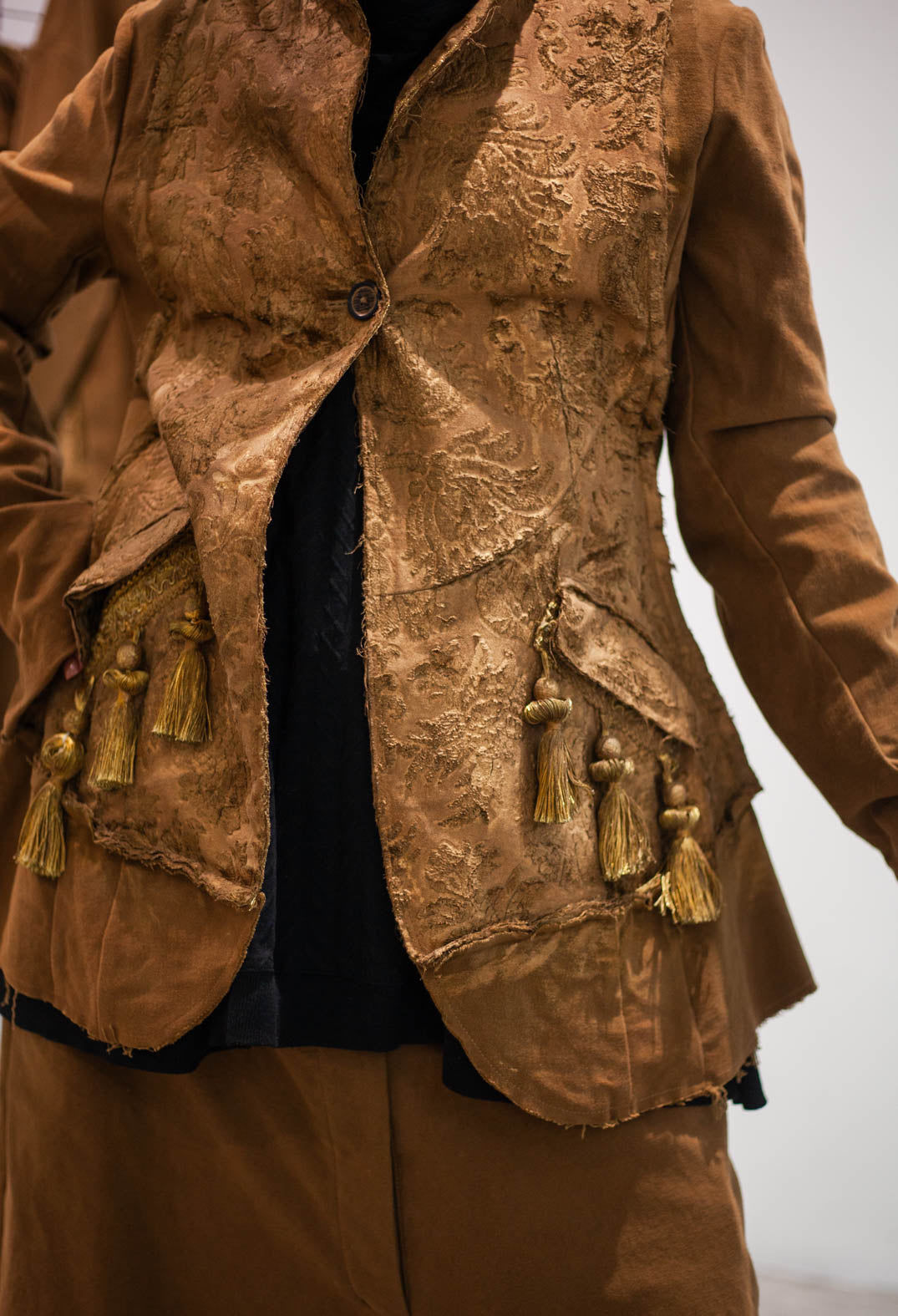 PRE-ORDER - Jacquard Front Jacket in Gold - 1051104