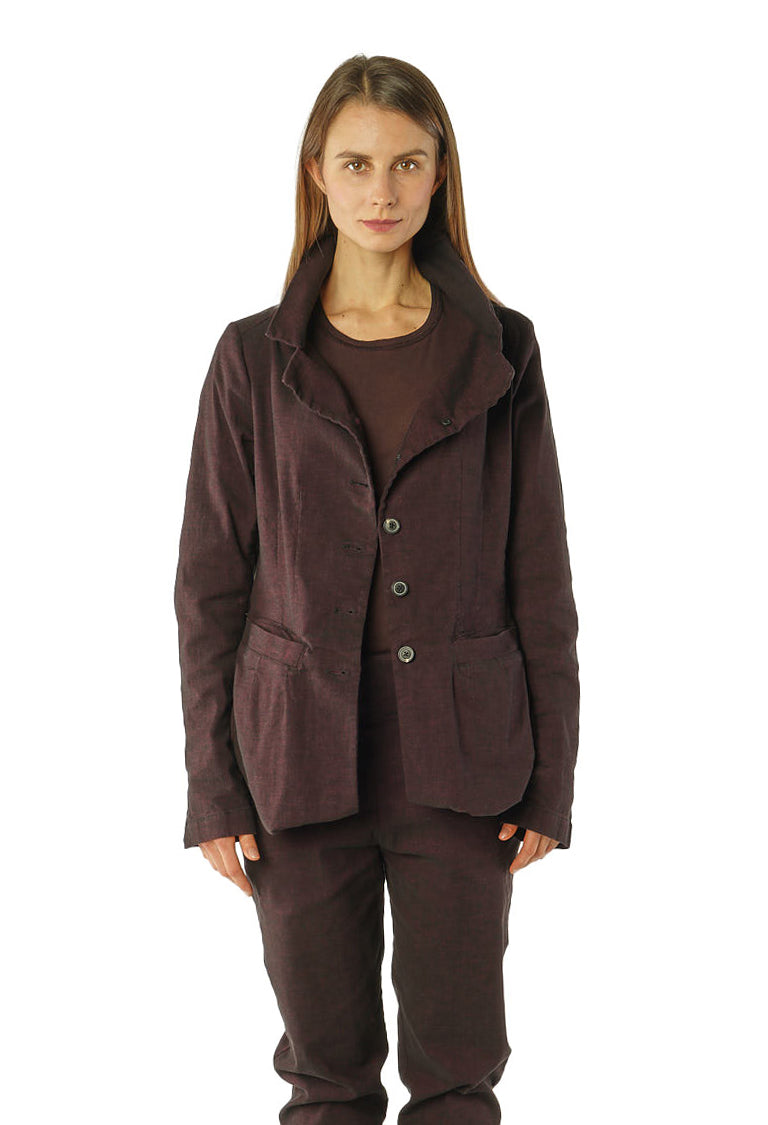 PRE-ORDER - Tulip Hem Jacket in Purple Melange - 1061116