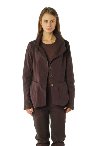 PRE-ORDER - Tulip Hem Jacket in Petrol Melange (Pictured in Purple Melange) - 1061116