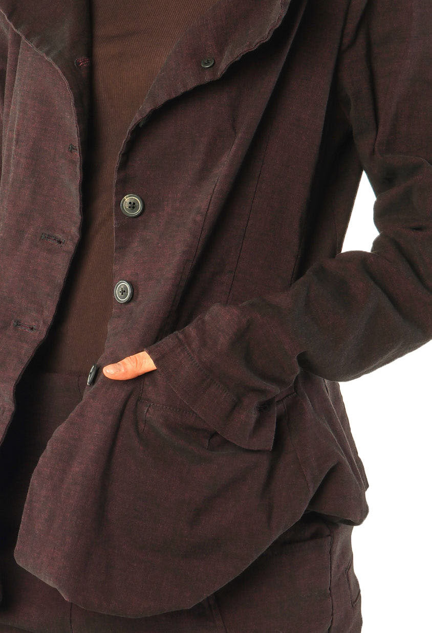 PRE-ORDER - Tulip Hem Jacket in Umbra Melange (Pictured in Purple Melange) - 1061116
